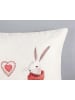 Good Morning Flanellen beddengoedset "Timmy" wit/rood