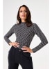 Garcia Bluse in Schwarz/ Weiß