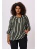 Kaffe Bluse in Khaki/ Weiß