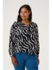KAFFE curve Blouse  zwart/wit