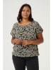 Kaffe Bluse in Schwarz/ Beige
