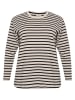Kaffe Longsleeve in Weiß/ Schwarz