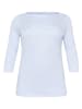 Kaffe Longsleeve in Hellblau/ Weiß