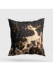 ABERTO DESIGN Kissen in Schwarz/ Gold