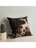 ABERTO DESIGN Kissen in Schwarz/ Gold