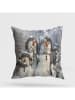 ABERTO DESIGN Kussen grijs/wit