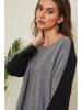 Joséfine Pullover "Dorog" in Grau/ Schwarz