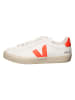 Veja Leder-Sneakers "Campo" in Weiß/ Orange