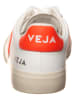Veja Leder-Sneakers "Campo" in Weiß/ Orange