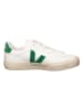 Veja Skórzane sneakersy "Campo" w kolorze biało-zielonym