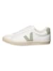Veja Leder-Sneakers "Esplar" in Weiß/ Grün