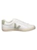 Veja Leder-Sneakers "Esplar" in Weiß/ Grün