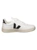 Veja Leder-Sneakers "V 10" in Weiß/ Schwarz