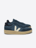 Veja Leder-Sneakes "V 90" in Dunkelblau/ Blau