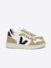 Veja Skórzane sneakersy "V 10" w kolorze biało-beżowo-czarnym