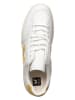 Veja Leder-Sneakers "V 12" in Weiß/ Gelb
