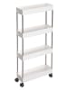 Songmics Keukenwagen wit/zwart - (B)40 x (H)86 x (D)12,5 cm