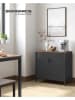 Songmics Sideboard in Grau/ Braun - (B)80 x (H)76 x (T)40 cm