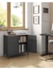 Songmics Sideboard in Grau/ Braun - (B)80 x (H)76 x (T)40 cm