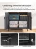 Songmics Sideboard grijs/bruin - (B)80 x (H)76 x (D)40 cm