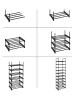 Songmics Schoenenkast zwart - (B)45 x (H)174 x (D)30 cm