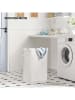 Songmics Wasmand wit/lichtbruin - (B)40 x (H)60 x (D)30 cm