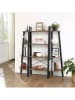 Songmics Hoekwandmeubel bruin/zwart - (B)34 x (H)125 x (D)34 cm
