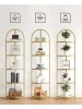 SONGMICS Eckenregal in Gold - (B)28 x (H)158 x (T)28 cm