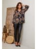 Joséfine Blouse "Nejma" zwart/bruin