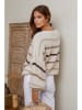 Joséfine Pullover "Zia" in Hellbraun/ Creme