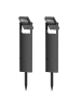 lumisky 2er-Set: LED-Solargartenstecker in Schwarz - (B)16,2 x (H)49 cm