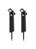 lumisky 2er-Set: LED-Solargartenstecker in Schwarz - (B)16,2 x (H)49 cm