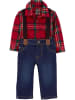 carter's 2-delige outfit rood/donkerblauw