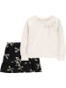 carter's 2tlg. Outfit in Creme/ Schwarz