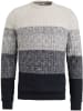 CAST IRON Pullover in Grau/ Dunkelblau/ Creme