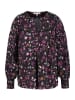 Garcia Blouse zwart/lichtroze/geel