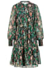 Garcia Jurk zwart/groen/lichtroze