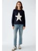 Oui Trui donkerblauw/wit