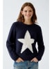 Oui Trui donkerblauw/wit
