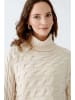 Oui Rollkragenpullover in Creme