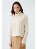 Oui Rollkragenpullover in Creme