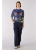 Oui Pullover in Blau/ Grün