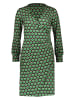 Oui Kleid in Grün/ Dunkelbraun