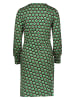Oui Kleid in Grün/ Dunkelbraun