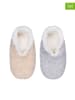camano 2er-Set: Hausschuhe in Grau/ Beige