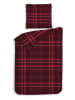 HNL Flanellen beddengoedset "Silvan" rood