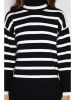 C& Jo Rollkragenpullover in Schwarz/ Weiß