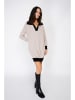 C& Jo Gebreide jurk beige/zwart