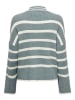 ONLY Pullover in Grau/ Weiß