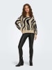 ONLY Pullover in Beige/ Schwarz
